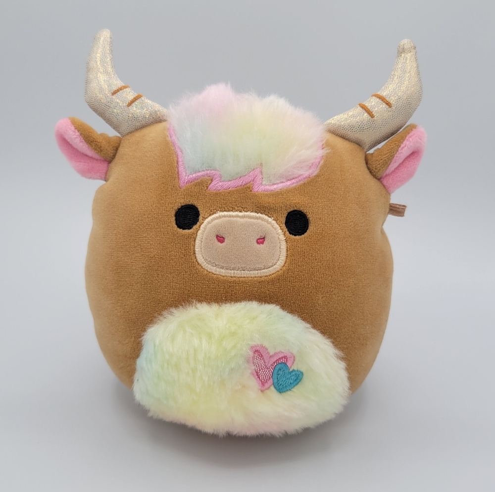 5" Candela The Highland Cow Valentines Day Edition Squishmallow Fuzzy Belly